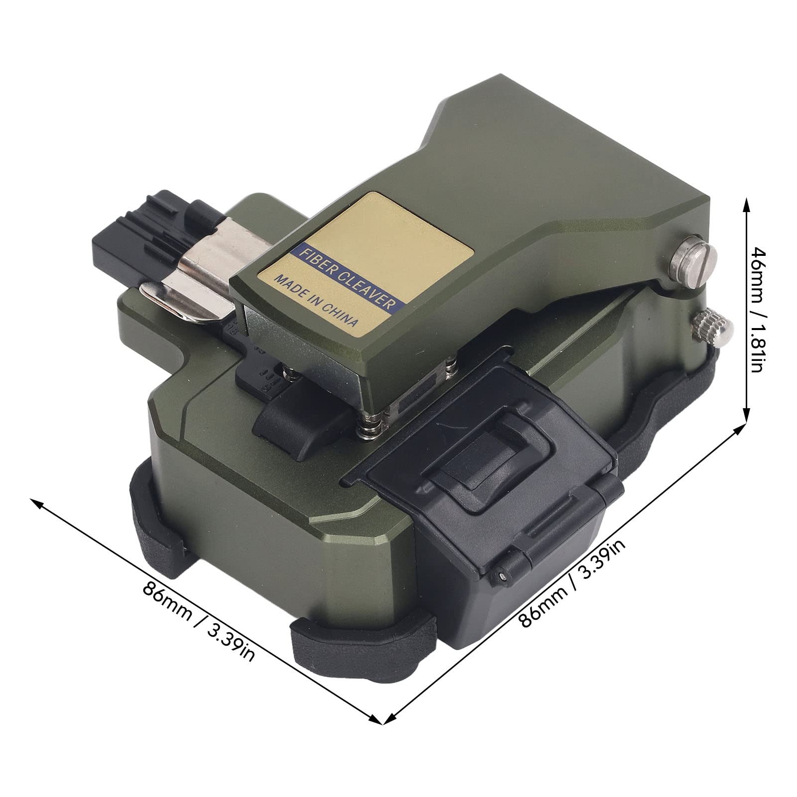 Hyuduo Cuchilla de Fibra óptica, Cortador de Fibra óptica con Retorno Automático AUA X8 Ángulo de Corte de 0,5 Grados Longitud de Corte de 9 a 16 Mm para Técnicos de Campo de Empalme de de 0,25 Mm y