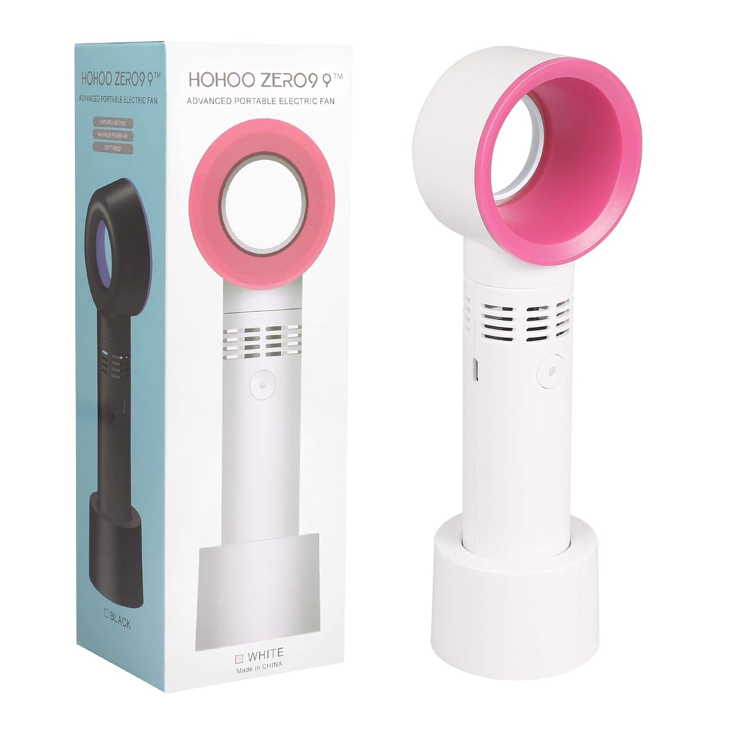 Lookmee Portable USB Rechargeable Mini Fan Eyelash Fan Dryer Bladeless Handheld Fan for Eyelash Extension, Air Conditioning Blower for Essential Eyelash Extension Supplies (White)