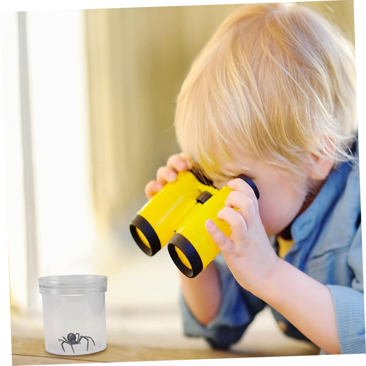Caja de Observación de Insectos Lupa, Plástico, 9 Piezas | Lid de Flujo de Aire, para Niños y Pequeños Exploradores, Mejora Enfoque, Imaginación y Habilidades