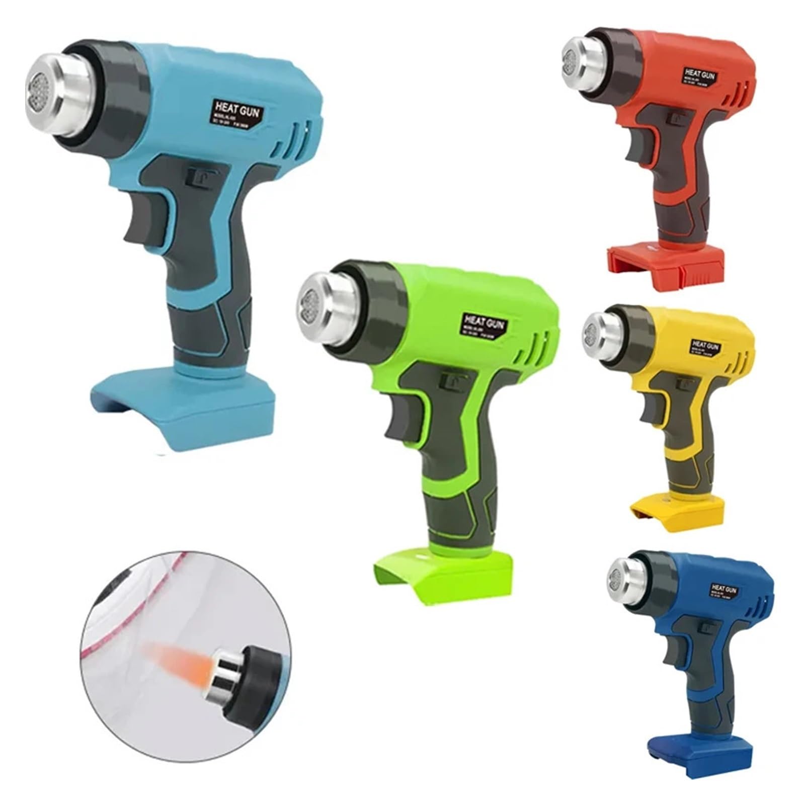Pistola ad aria calda senza fili con pistola termica for soffiante termico for saldatura a batteria da 18 V con 4 ugelli(For Bosch)