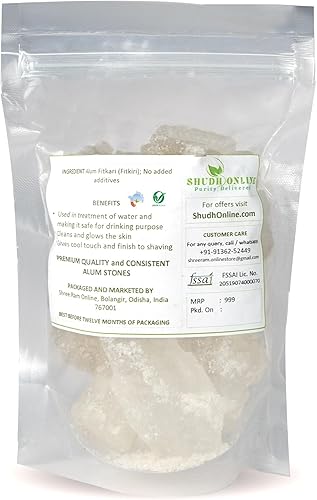 Natural Alum Stone (100g) - Face Care & Shaving Crystal(3.5 Ounce (Pack of 1))
