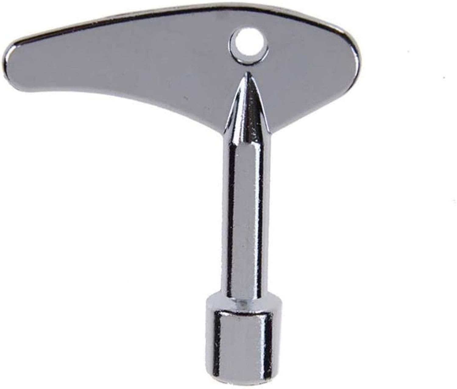 2 Pcs Triangle Spanner Key Utility Service Key Gas Electric Elevator Lift Door Lock Keys (Type H，Silver)