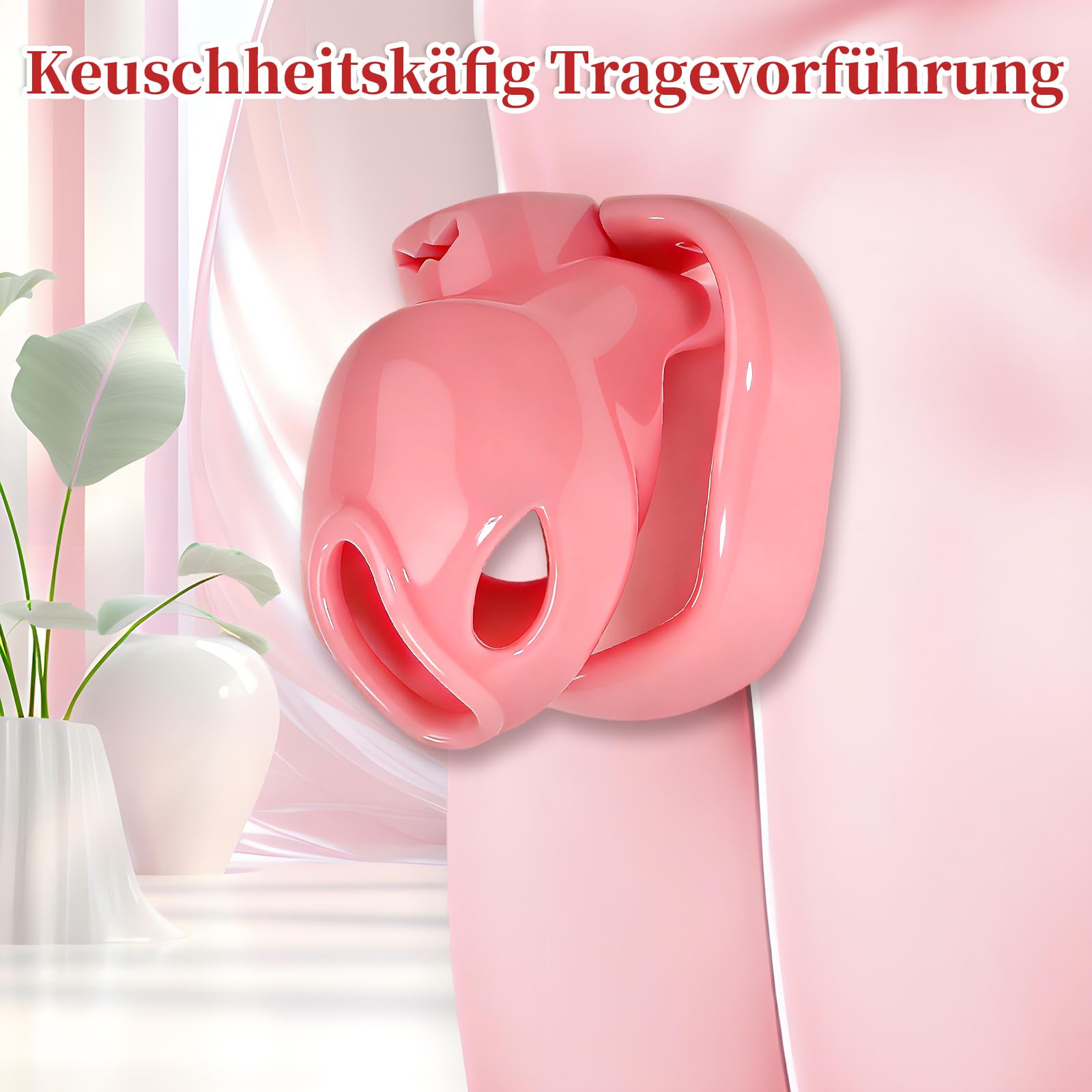 Cage de Chasteté pour Pénis Petite Chastity Cage avec 2 Clés et 4 Anneaux Différents Sex Toys pour Man Cage Chastetée pour Bondage les Pénis des Hommes Légère et Respirante (Clear,Nub)