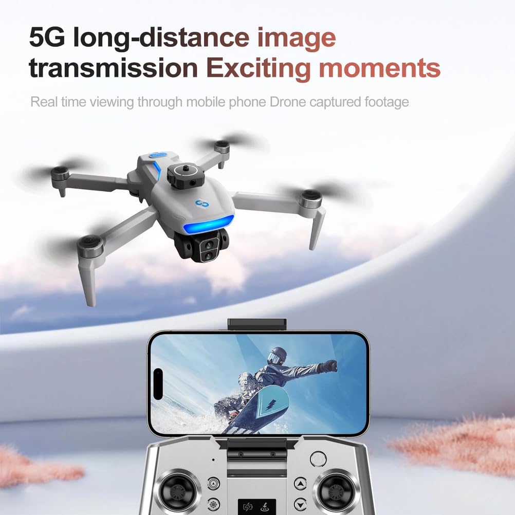 Gris,Triple Battery,dron s181 con GPS, 5g, Profesional, 8k HD, fotografía aérea, cámara Dual, omnidireccional, para Evitar obstáculos, Juguete RC