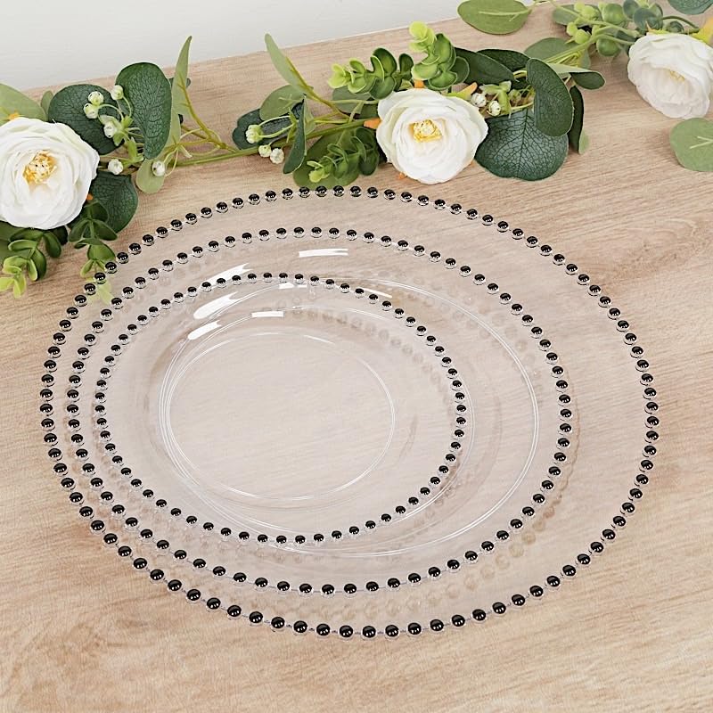 Platos Cargadores Redondos 13 in BalsaCircle Clear Black miniatura 4