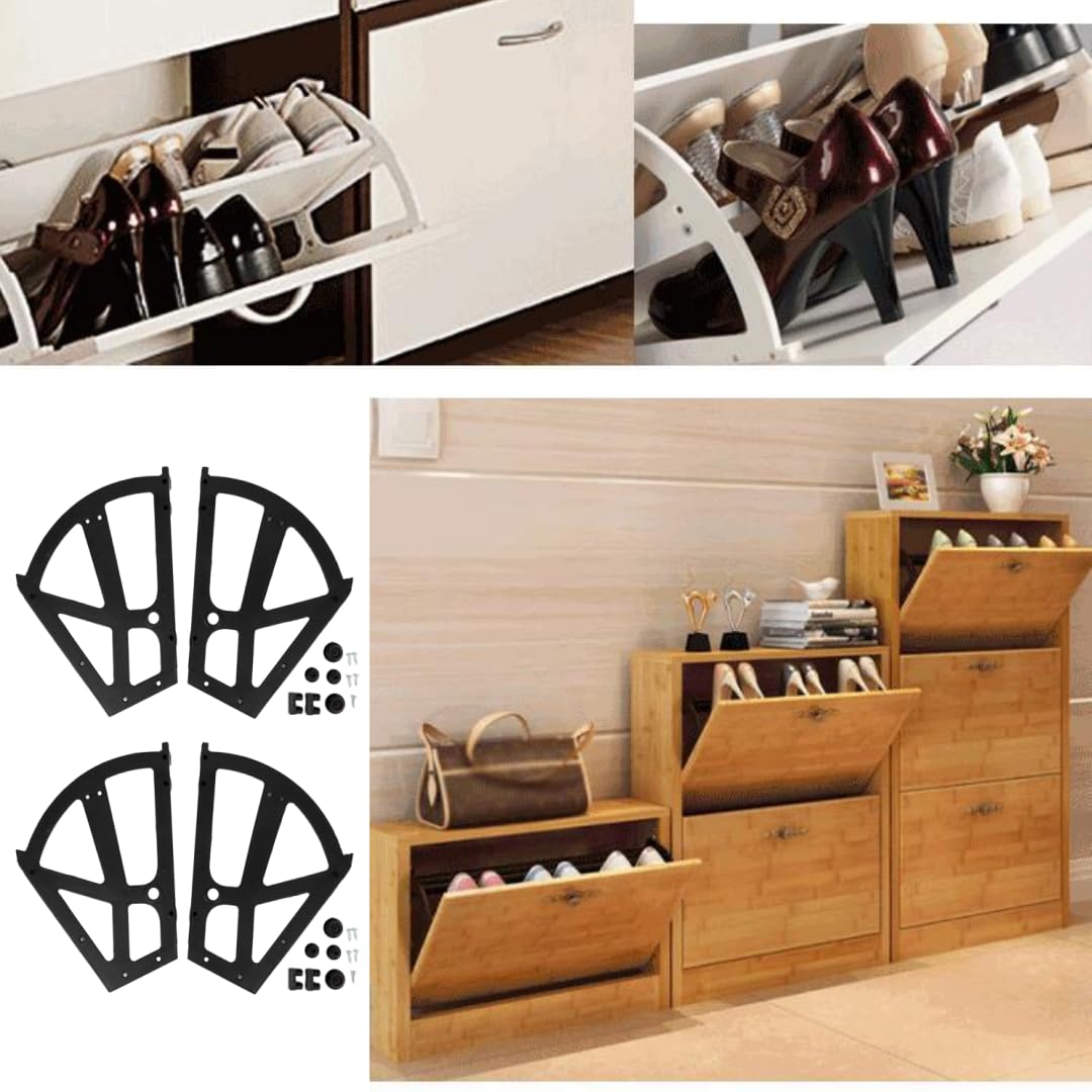 Akord-schoenenkast 4 Klepdeuren-wit-60x33x80