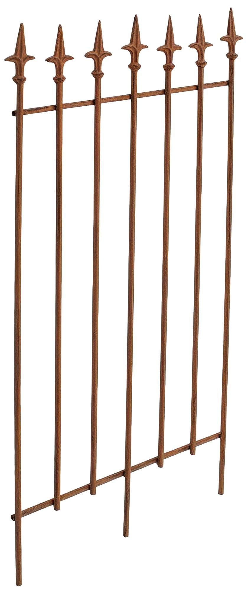 CLP Rankgitter 2er Set Metall 100x50 cm Elisa, Kletterhilfen stabil für Rosen und Efeu, Pflanzgitter im Jugendstil, Rankhilfen für Garten, Farbe:antik braun