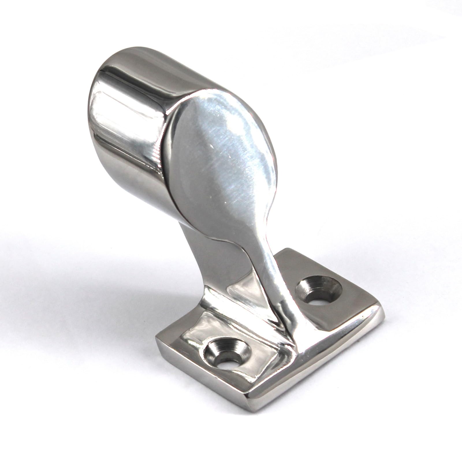 Staffa terminale per corrimano per barche da 2,2 cm, 60 gradi, in acciaio inox 316, per yacht e barche (2 pezzi con viti)