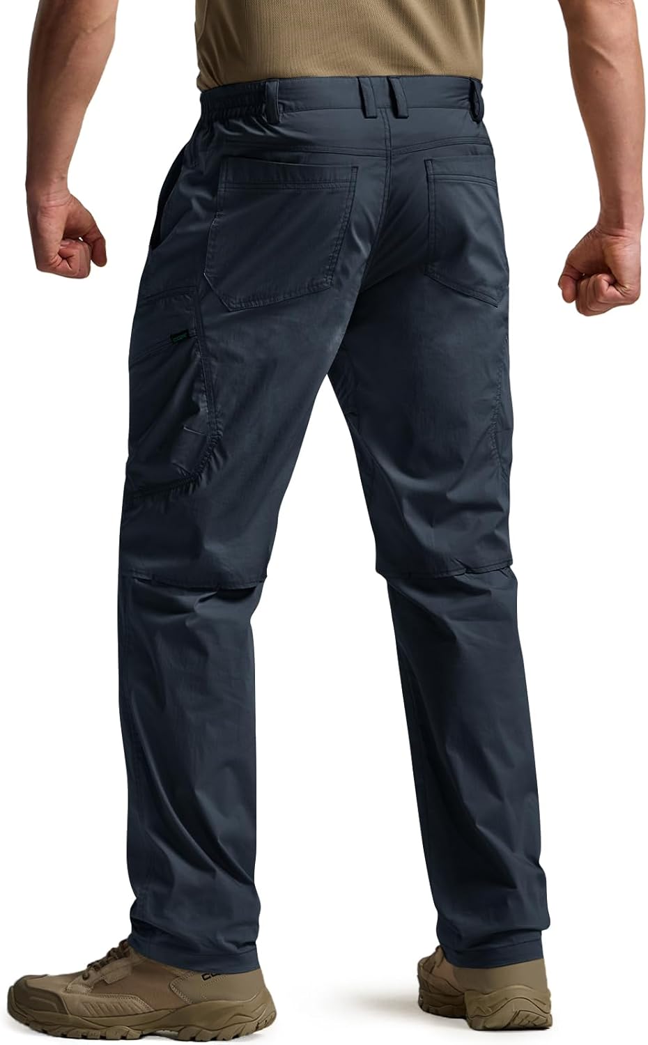 CQR Men's Quick Dry Tactical Pants, Water Resistant Outdoor Pants, Lightweight Stretch Cargo Work Hiking Pants - Image 4
