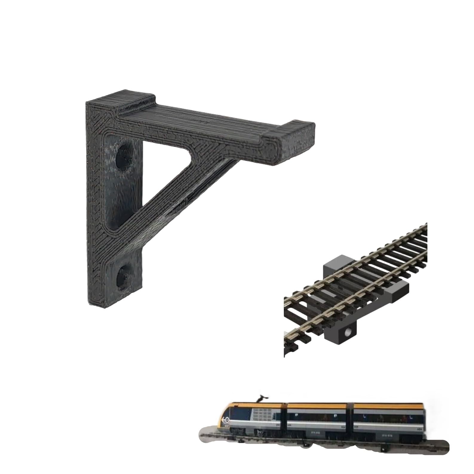 XINGBIRDS A Pair of Wall Mount for HO Scale Train Track,Wall Attachment for Lego HO Train Tracks, not Included The Tracks