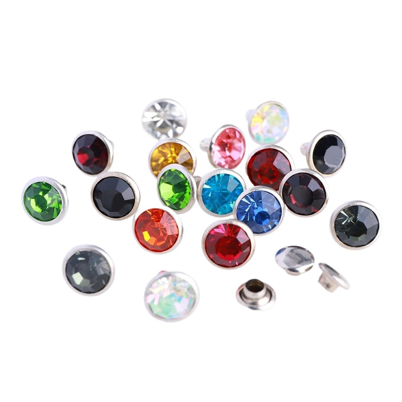 Nity w kształcie diamentu, 500 zestawów, 6/8 mm, kryształowe nity wykończeniowe, ze strasu, diamentowe ćwieki do majsterkowania, torby na ubrania, skórzane, dekoracyjne kolce, wiertło do szkła, rebite