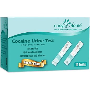 Easy@Home مجموعة اختبارات المخدرات ذات اللوحة الواحدة CocaineCOC المكونة من 15 عبوة - مجموعة اختبار المخدرات في البول ذات شاشة COC ذات القيمة - #EDCO-114