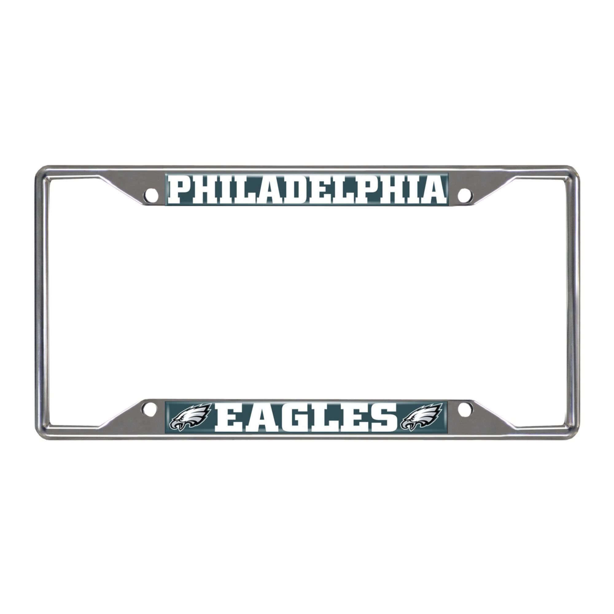 FANMATS NFL Philadelphia Eagles Chrome License Plate Frame, Chrome, 6.25" x 12.25"