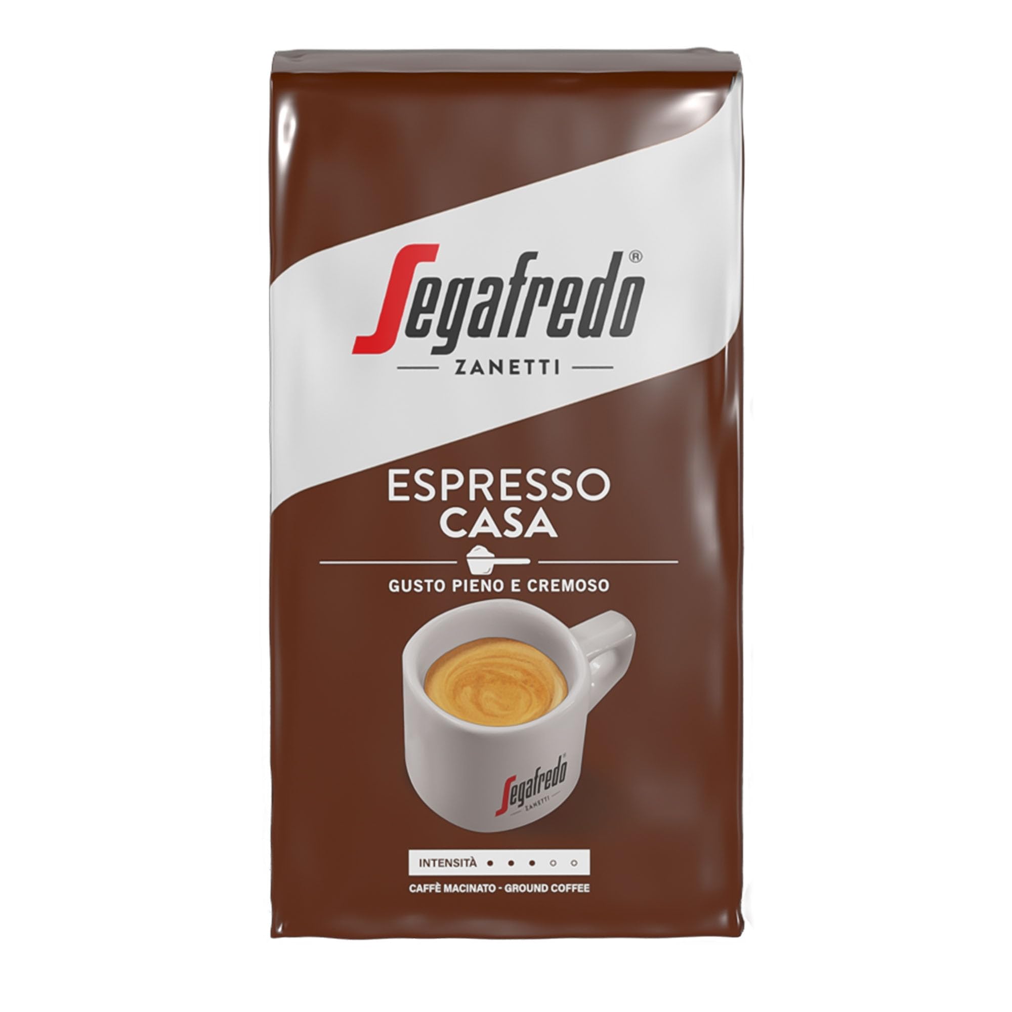 Lot De 4 Tasses à Café Segafredo Zanetti – Porcelaine Blanche, Soucoupes Incluses