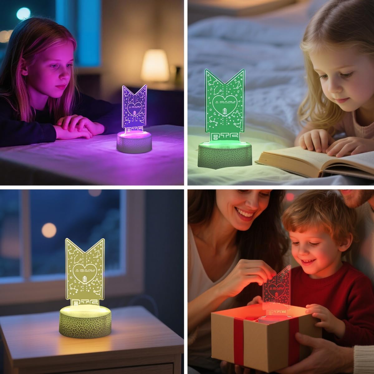 Bangtan Boys LED Night Light & 16 Colors Touch Adjustable Night Light Bedroom Decor for Army Fans Gifts image 5