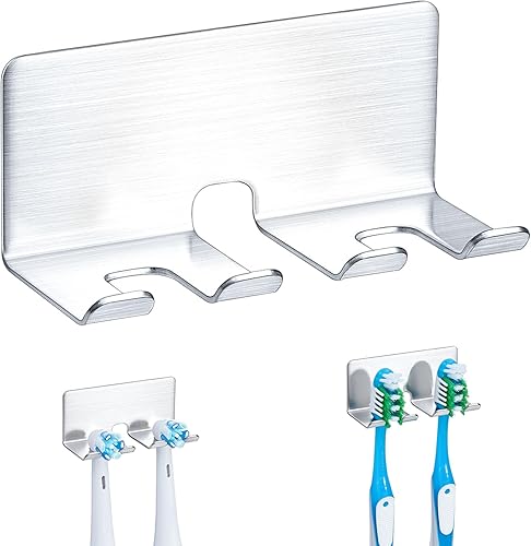 Miniatura 8 de Soporte para cepillo de dientes montado en la pared, soporte de cabezal de cepillo de dientes eléctrico para baños, soporte de cabeza de cepillo de