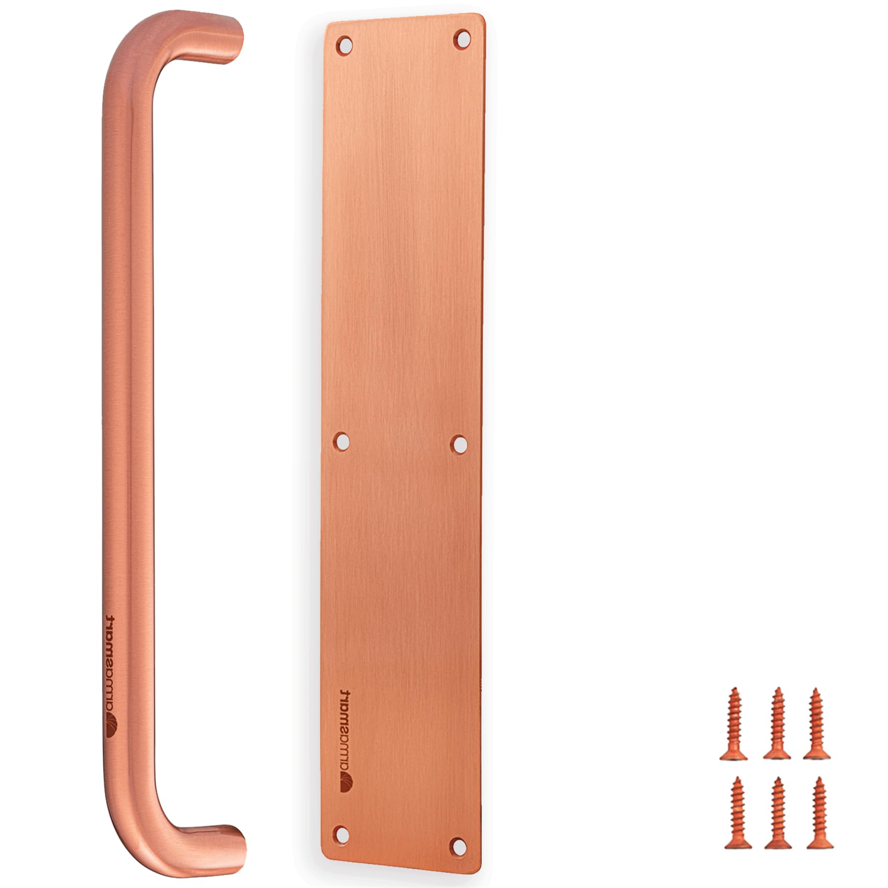 UAP Armasmart® Push Plate (330mm) & D Pull Handle (300mm) Pack, Antibacterial Door Pull Handle Set