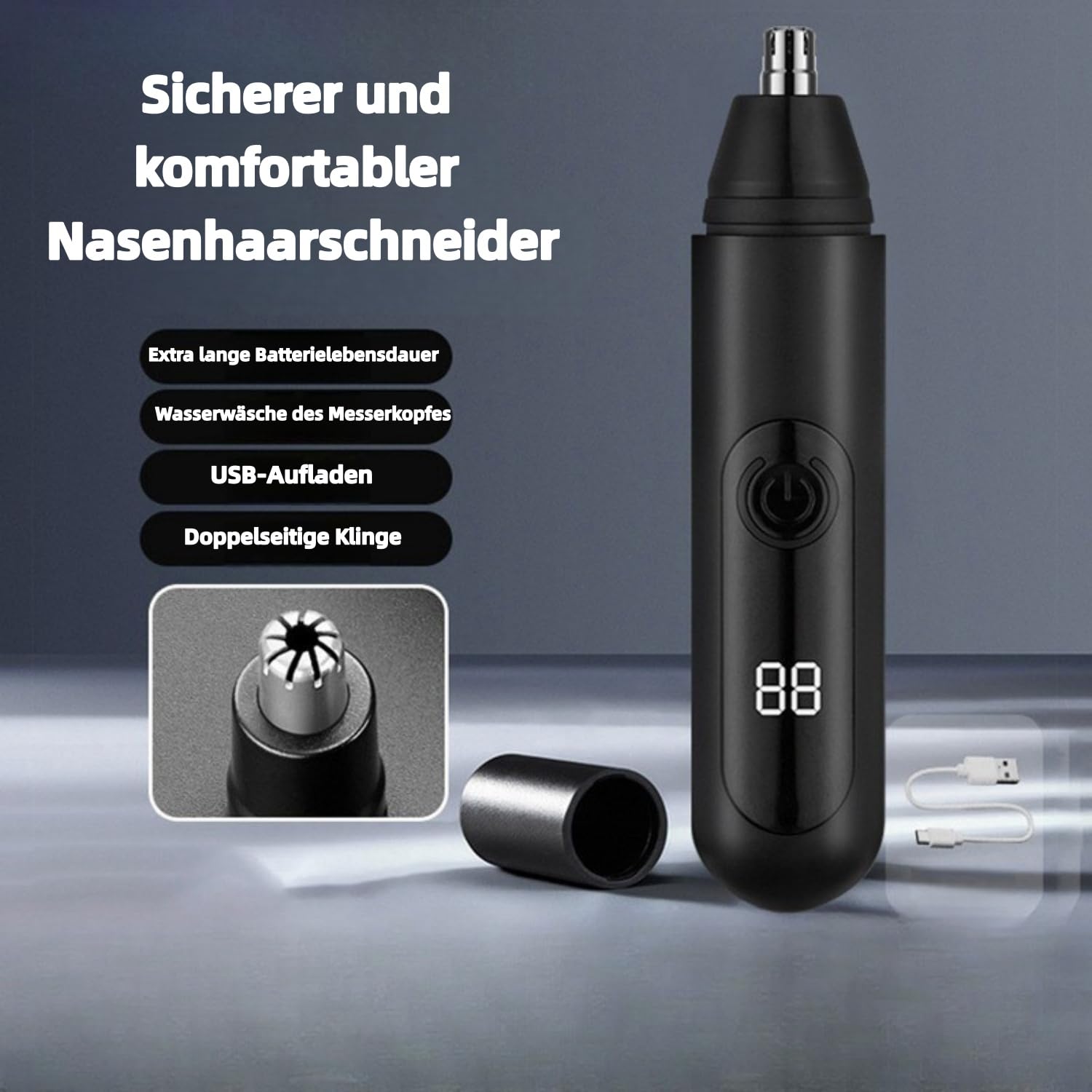 Nasenhaartrimmer Herren Mr. Bold Pro-Nasenhaartrimmer Mit Hautschonendem Design Für Präzise