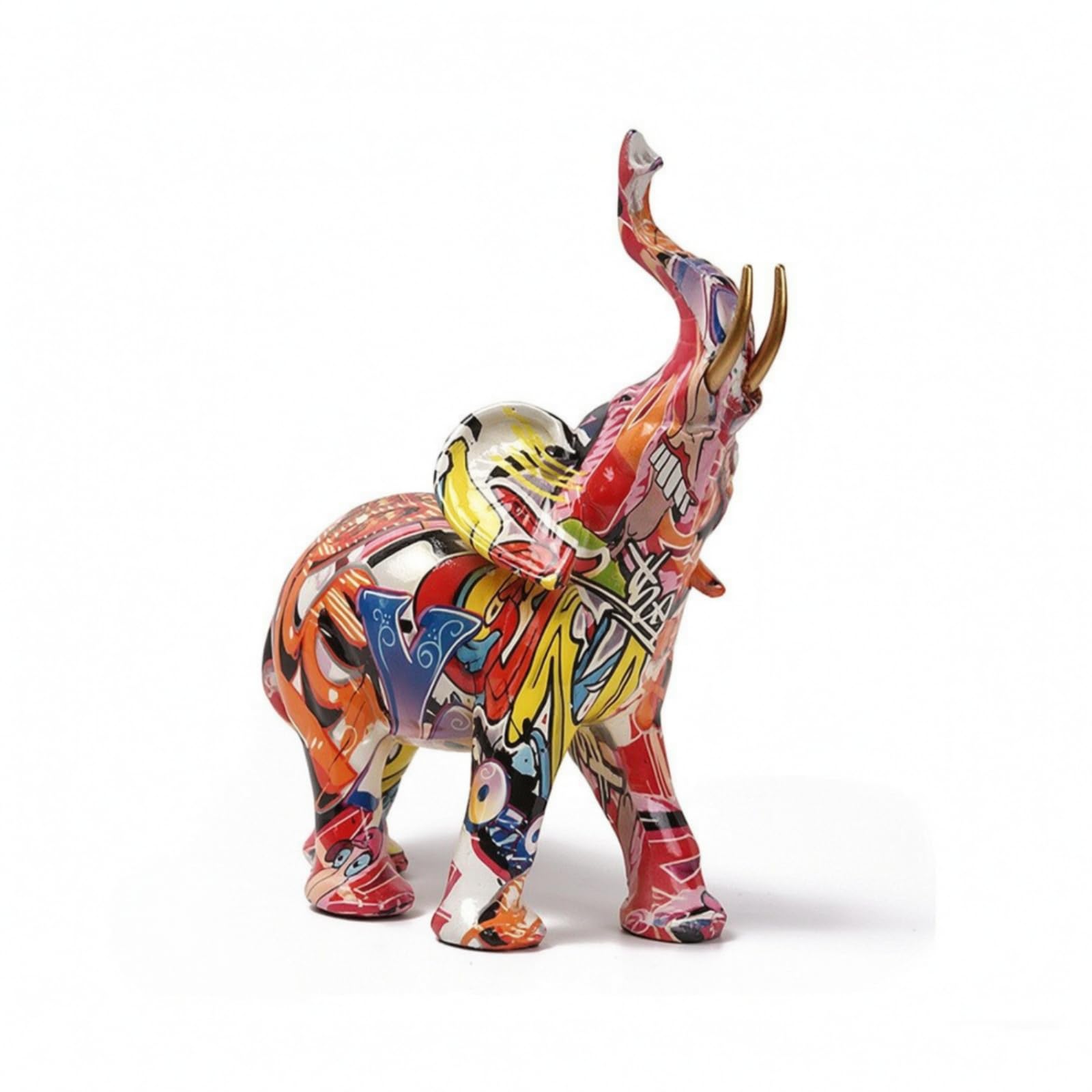 Figura Animal Graffiti | Figura Animal con Trompa hacia, Coleccionable, para Oficina, 26 Cm