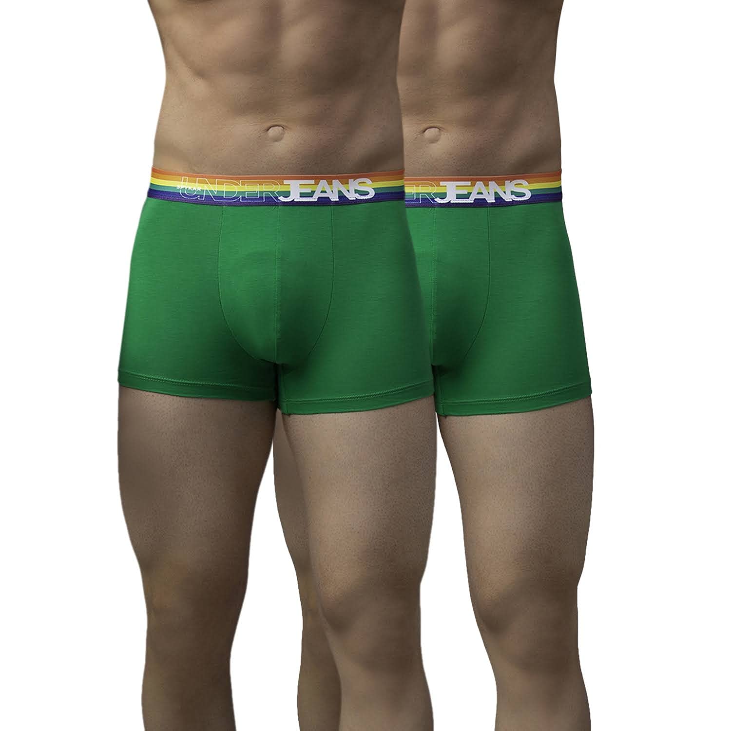 underjeans Men Cotton Blend Trunk - Pack of 2-picture-14