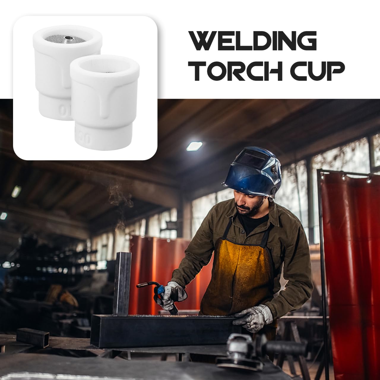 Healvian Tasse En Céramique Tig 2 Pièces Buse Tig Ceramique 10 Accessoire Soudure Pour Torche De Soudage À L'Arc Sous Argon Résistante À La Chaleur Pour Aviation Automobile Machines