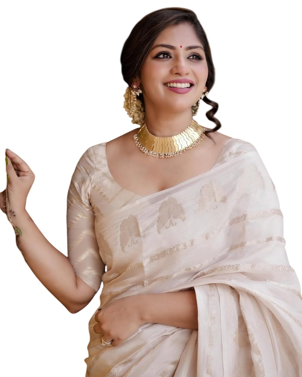 Women's Beautiful Soft Silk Saree With Zari Weaving With Blouse Piece-image-34