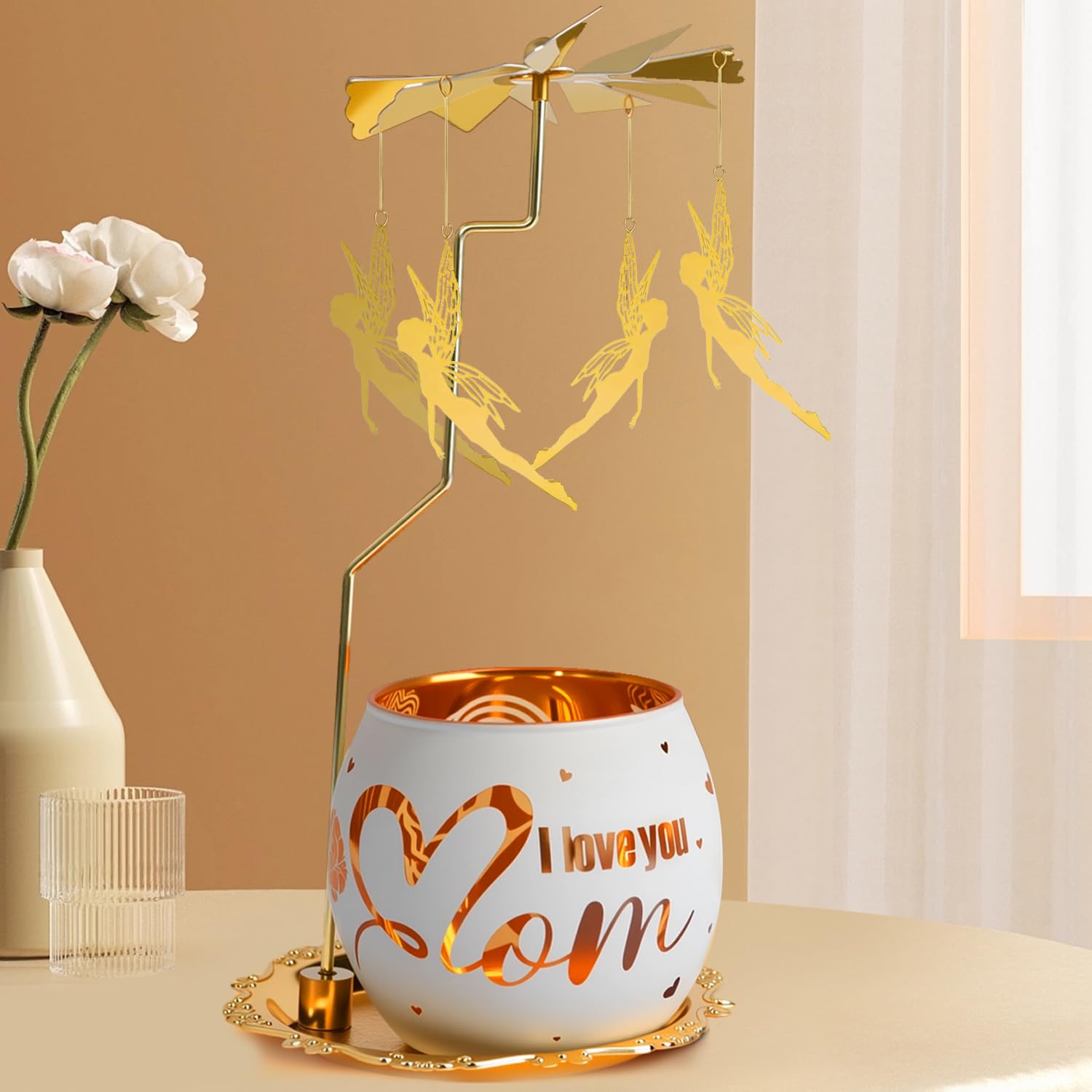 Portacandela antivento con incisione, regalo per donne, regalo per la festa della mamma, portacandela antivento con incisione, regalo di compleanno, regalo di Natale, idea regalo personalizzata