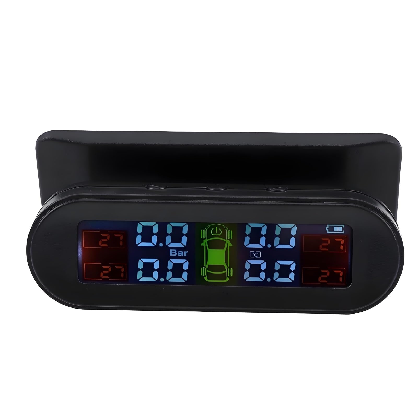 Solar TPMS 4 Externe Sensoren - Solar Lade LCD Monitor Realtime Druck Und Temperaturwarnung IP67 Sensoren PSI/Bar Für Pkw SUV OEM TPMS-4S