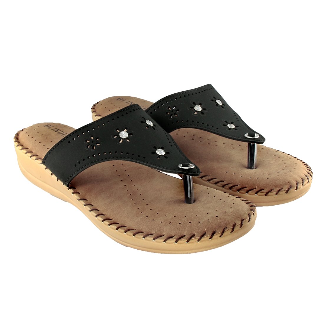 Blinder Womens Doctor Ladies latest and stylish Slipper on Amazon (38, N-Black) (B077W9KJHV) Amazon Price History, Amazon Price Tracker