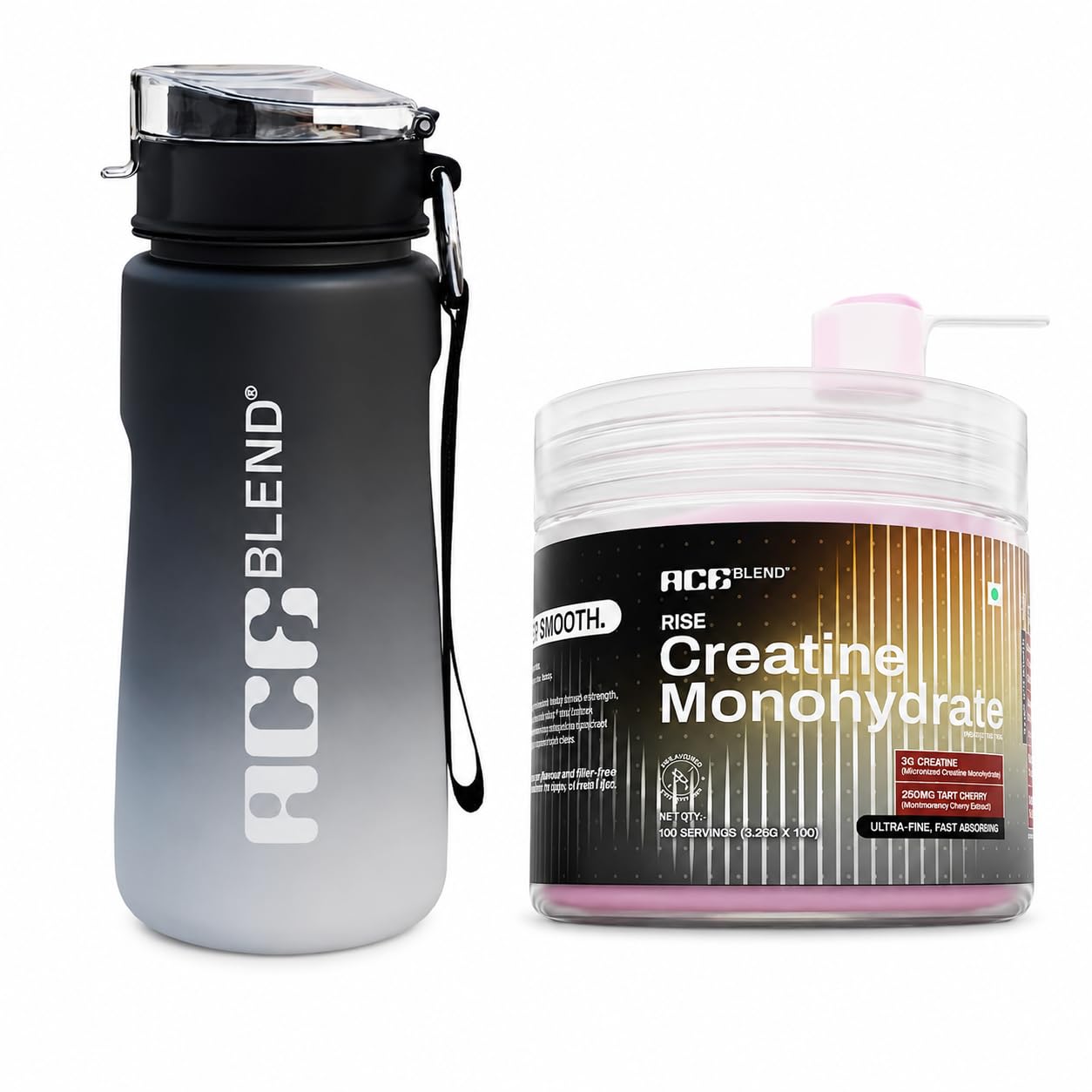 Ace Blend Micronised Creatine Powder 100 Servings | Tart Cherry Extract | Creatine Monohydrate | 325g with Ace Blend Blender 650ml-image-35