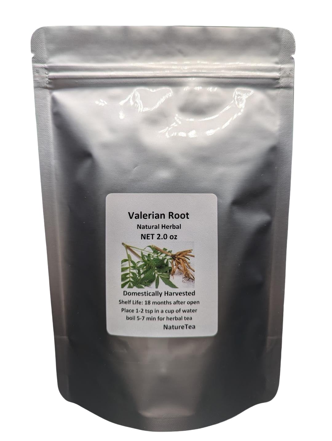 Valerian Root - Valeriana officinalis Dried Loose Root Cut by Nature Tea (2 oz)
