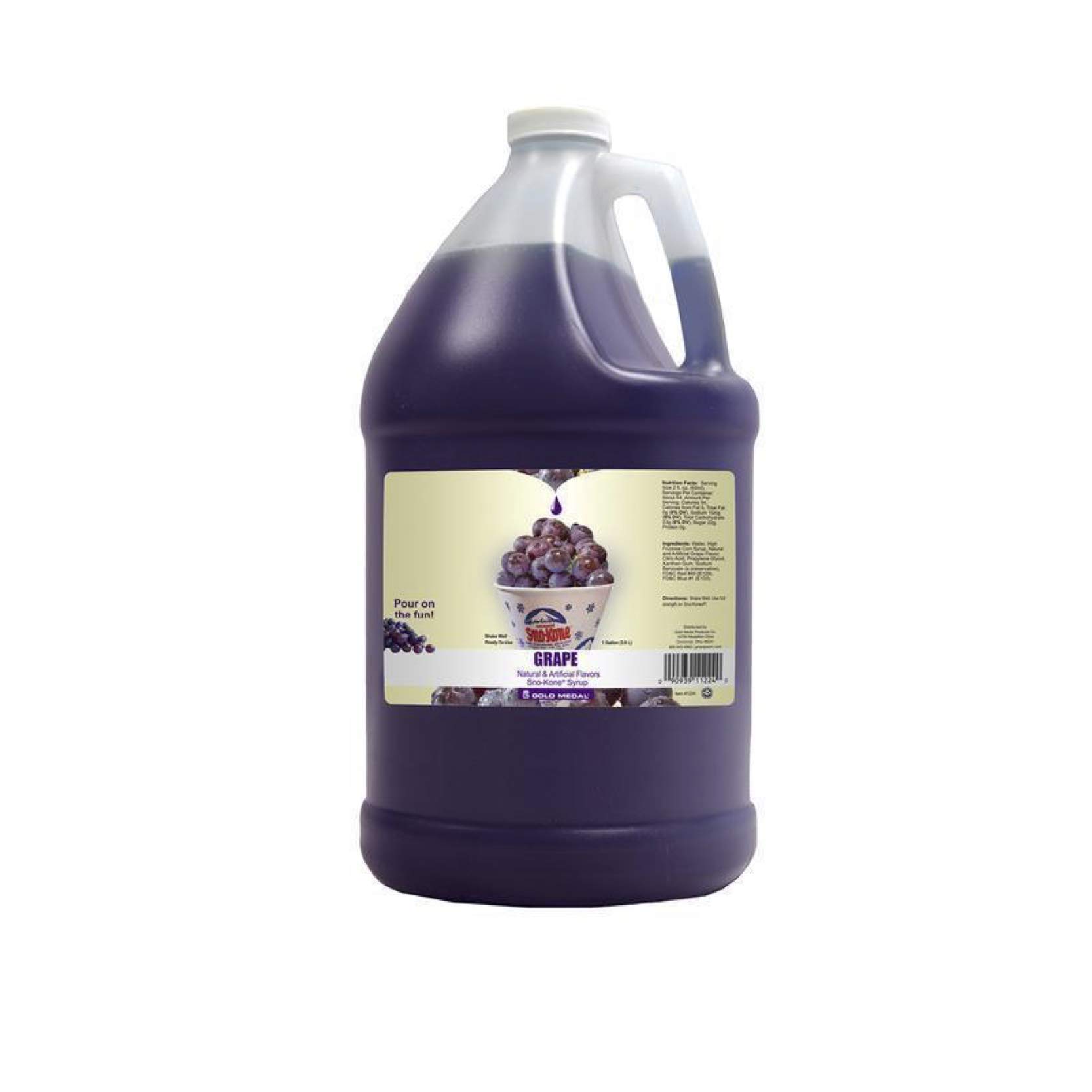 Concession Essentials Snow Cone Syrup Gallon- Grape Snow Cone Syrup, 1 gal, Grape - CE-Snow Cone Syrup Gallon-Grape-1ct