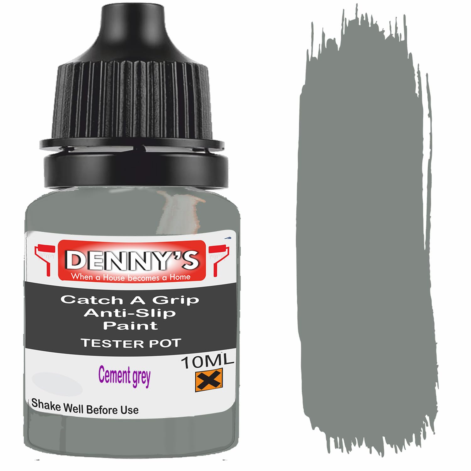 Catch A Grip Anti Slip Floor Paint – Non Slip Coating for Steps, Railings & Garages – 170 Colours, High Adhesion, Quick Dry, Multiple Sizes (Cement grey, 10ml Tester Pot)
