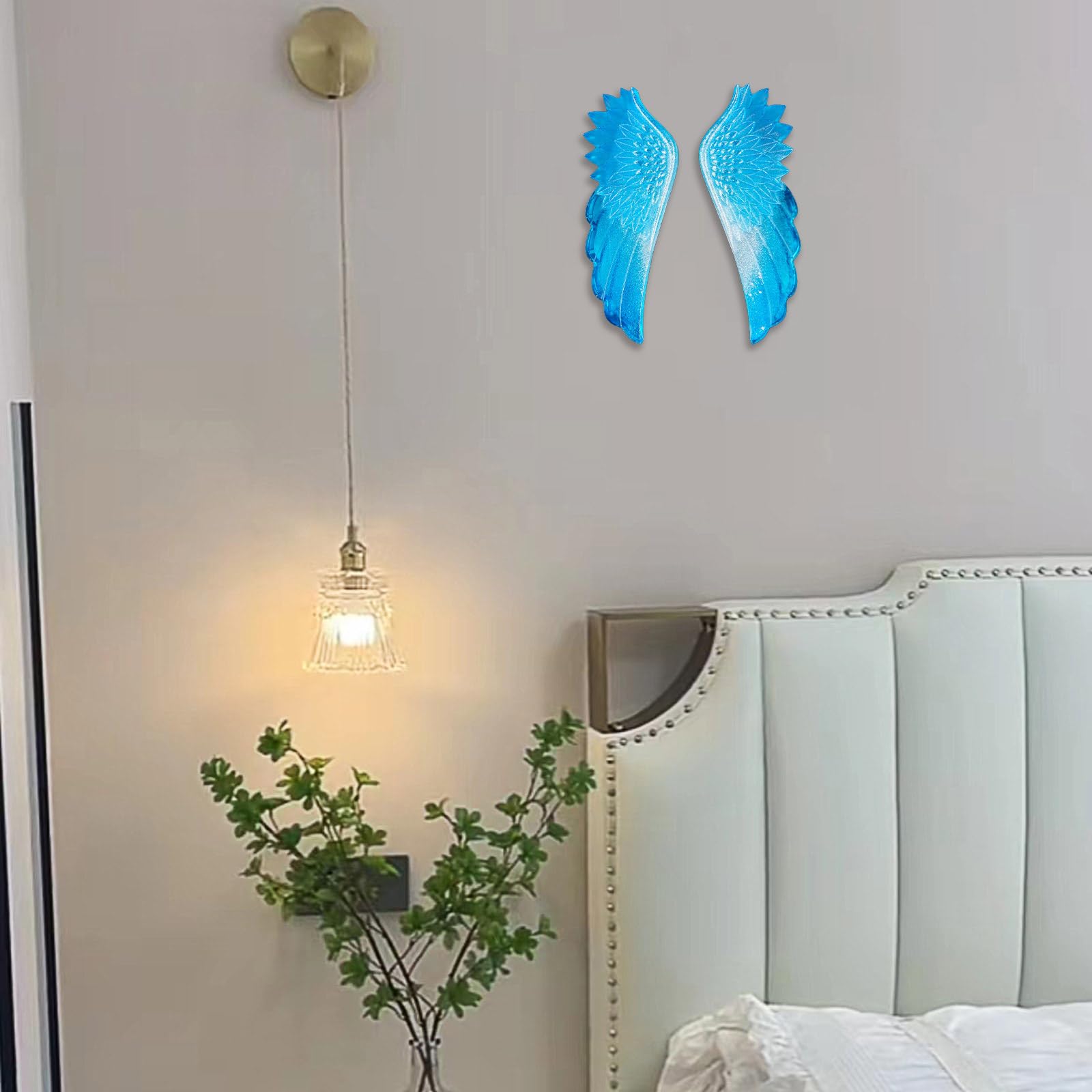 Moule En Silicone Pour Décorations Murales Aile D'ange - 16.6x14.1 Cm, Création Résine, DIY, Cadeau Maison/bureau