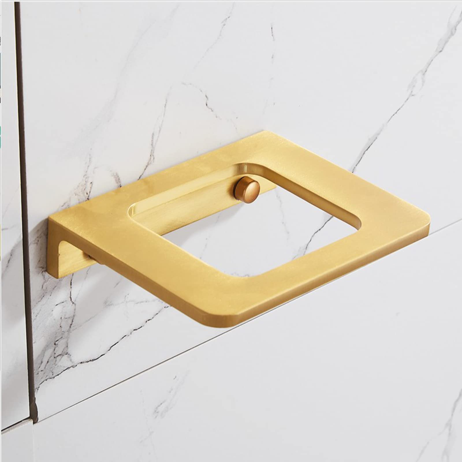 Szczotka do WC z uchwytem, ścienna Szczotkowane złoto Szczotka do WC z uchwytem, Space Aluminiowy uchwyt Szklany kanister ze szczotką do WC do łazienki