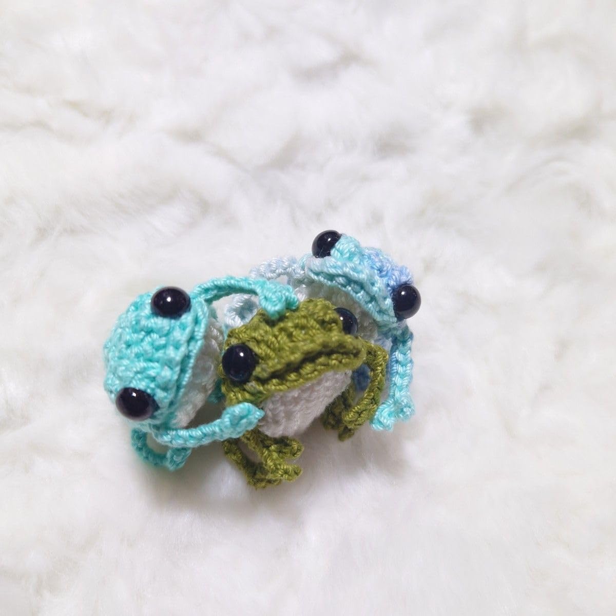 ミニチュアかえるのあみぐるみ…キーホルダー
