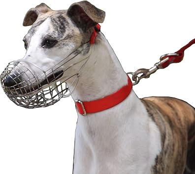Wire Basket Dog Muzzle for Greyhound Adjustable Stainless Steel Basket Muzzle for Small Medium Large Dogs l