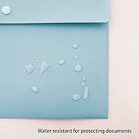 Vista 4 de VANRA Carpetas de archivos de polietileno tamaño carta, organizador de sobres de plástico, tamaño A4, soporte plano para documentos con cierre