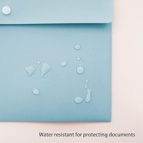Miniatura 4 de VANRA Carpetas de archivos de polietileno tamaño carta, organizador de sobres de plástico, tamaño A4, soporte plano para documentos con cierre de