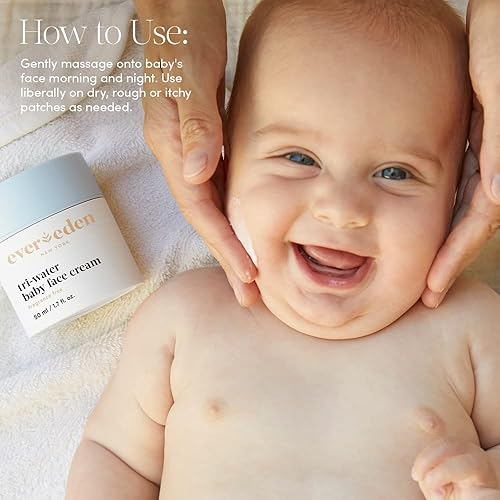Miniatura 30 de Evereden Crema facial protectora para bebés (1.7 onzas líquidas): Crema de gel para bebés No.1 - Hidratante facial nutritivo para pieles normales y