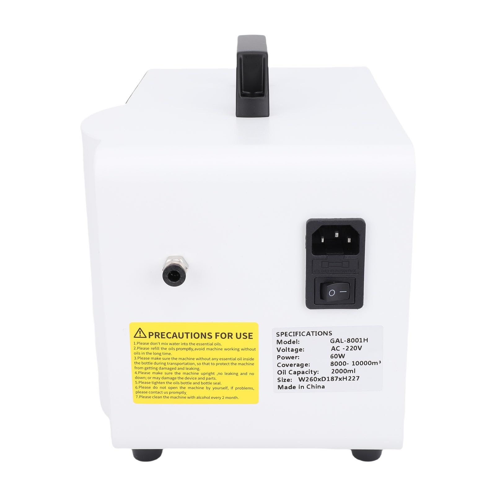 Fockety Waterless Essential Oil Dyfuser, 2000 Ml Aplikacja Bluetooth Control Air Machine z Timerem, Inteligentna Maszyna Aromaterapeutyczna Duże Pokój (wtyczka UE 220V)