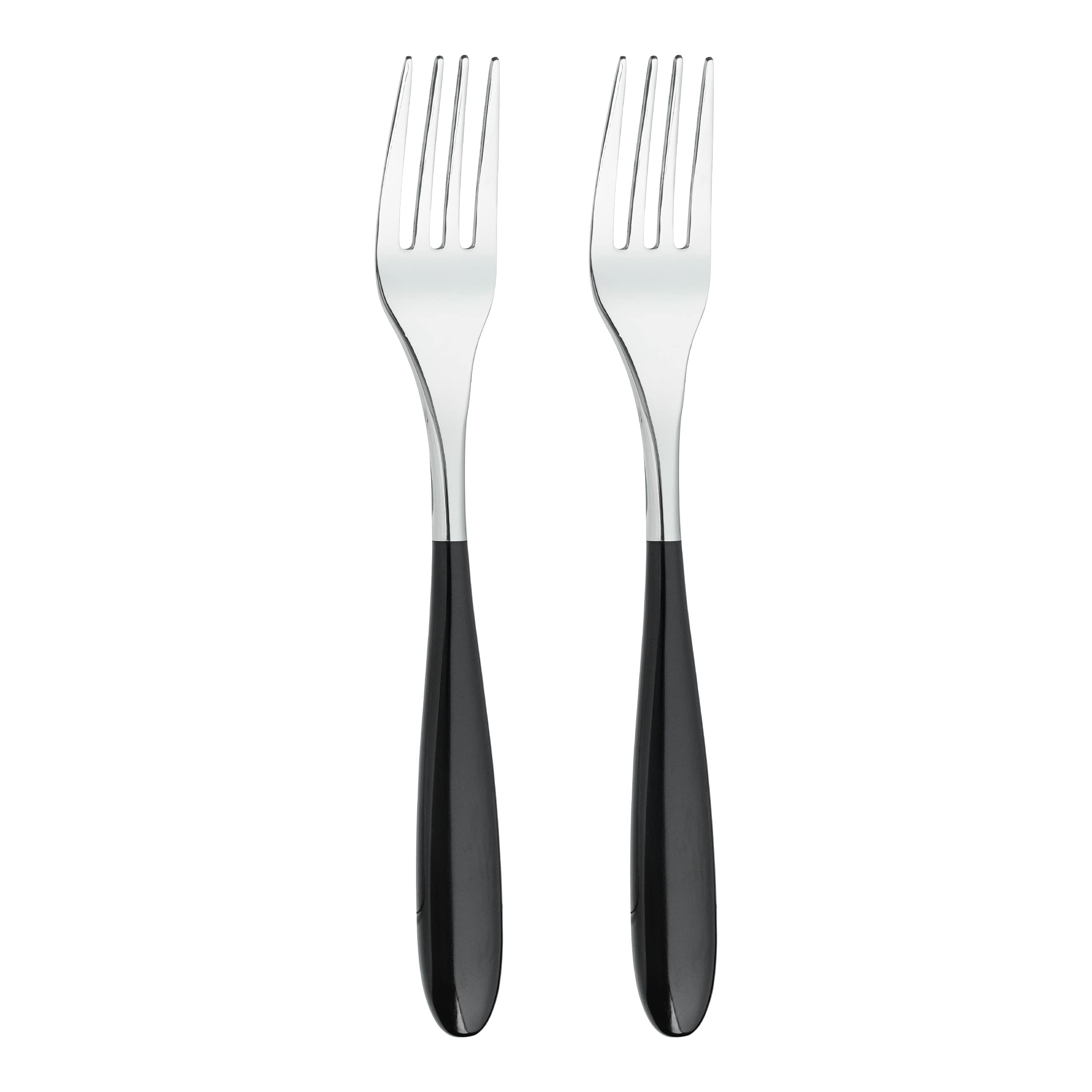 Grunwerg Black Yin & Yang Table Forks 2Taf650bk, 18/10 Stainless Steel, Set Of 2,