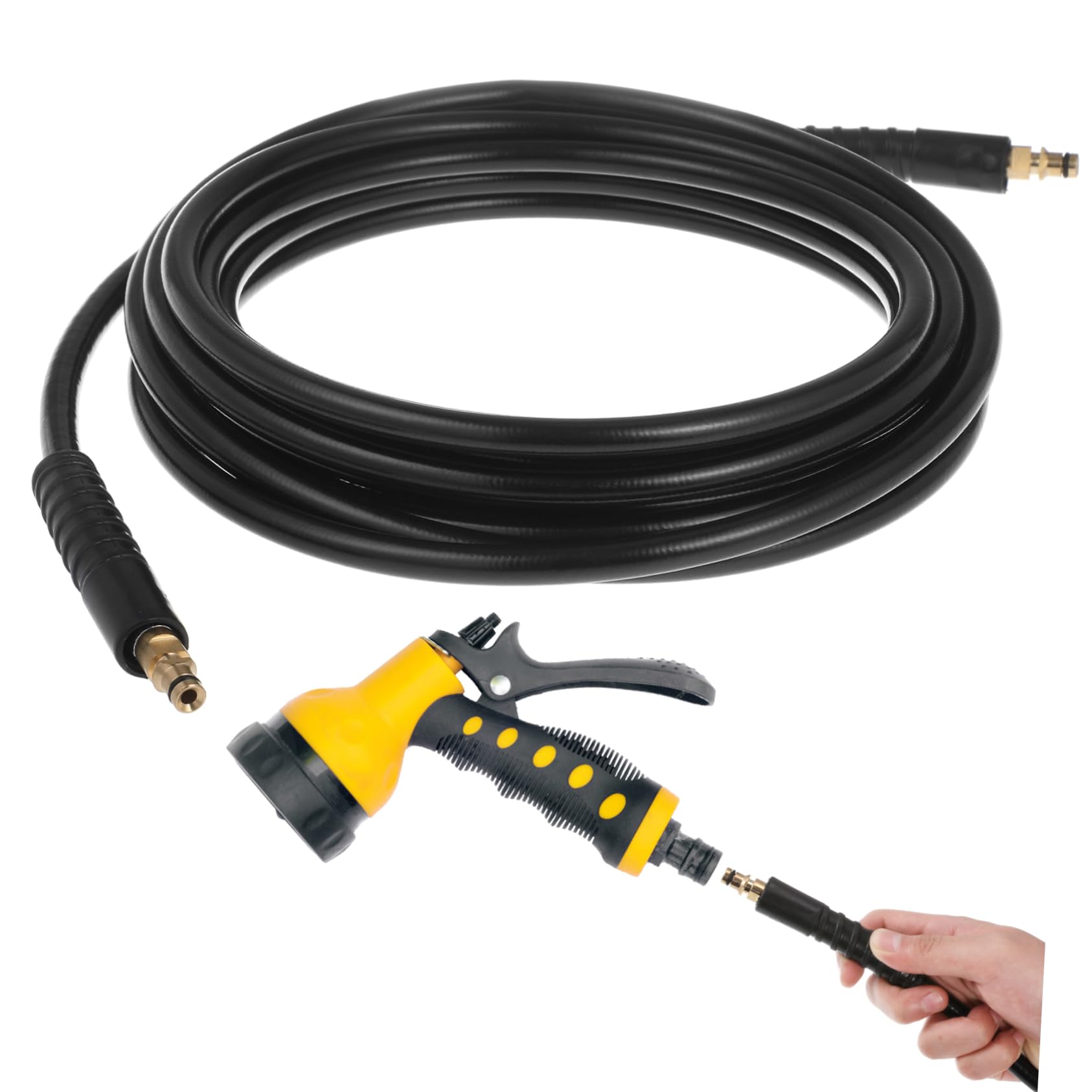 Beatifufu K1-k7 Series Pressure Washer Hose Extension 6m Long Easy to Install Replace