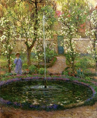 Peinture murale le petit étang d'Henri Le Sidaner sur toile premium