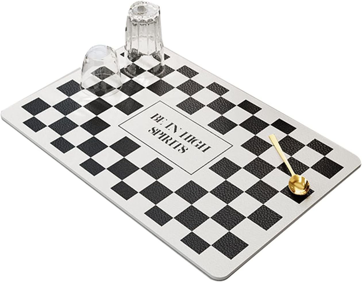 Dish Drying Mat for Kitchen Counter Pack Checkerboard