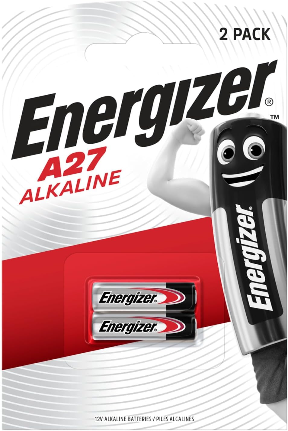 Energizer A27 Battery 12V - Alkaline Power - Remote Controls, Key Fobs, Wireless Alarms, GPS Devices, Utility Meters, Photographic Equipment