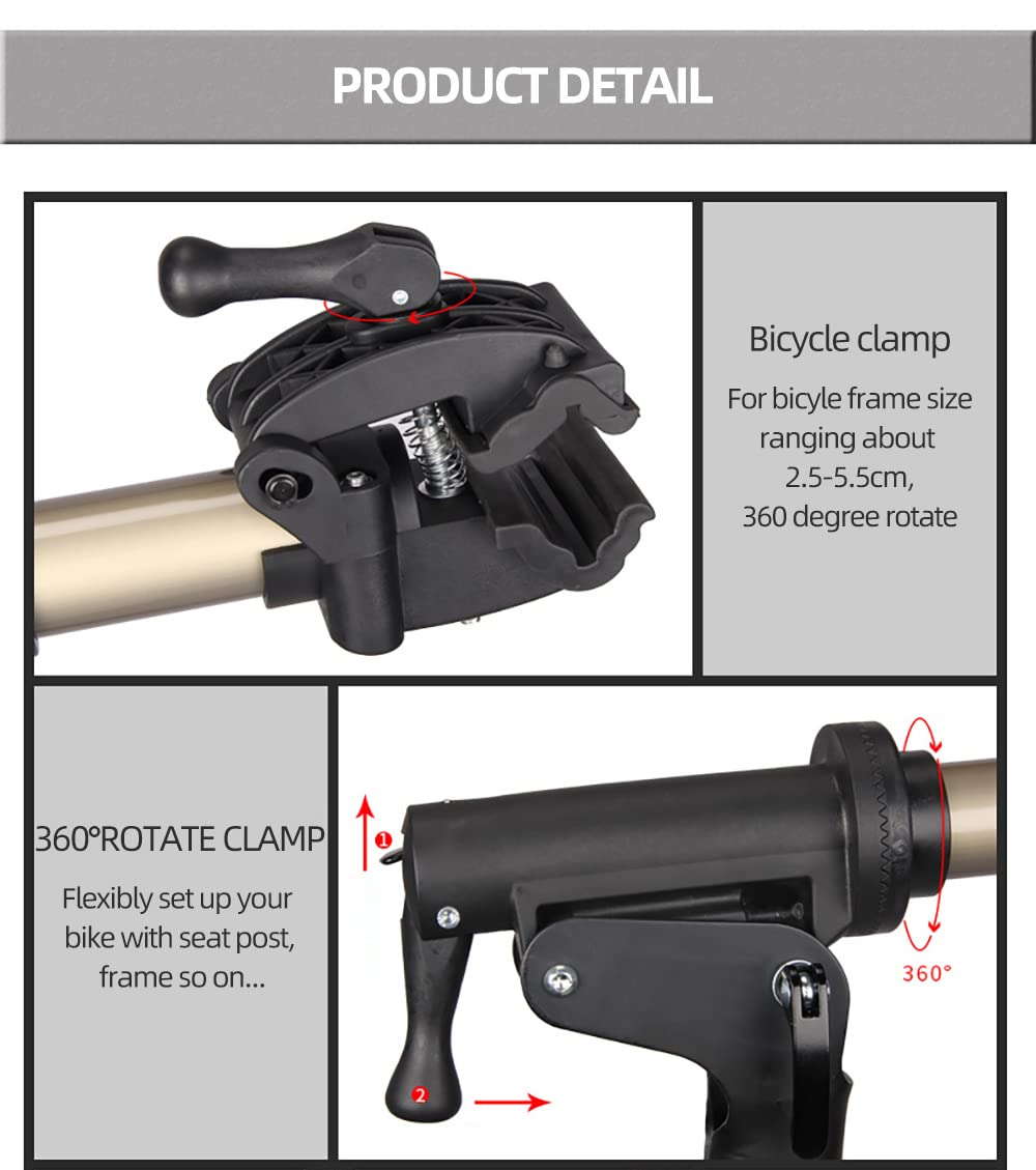 Support De Réparation Et D'entretien Pour Vélo - Support Réglable Avec Plateau à Outils, Capacité 60 Lbs