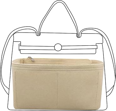 Hermes Birkin 31 Purse Organizer - Felt Insert Bag Organizer for Women - Khaki
