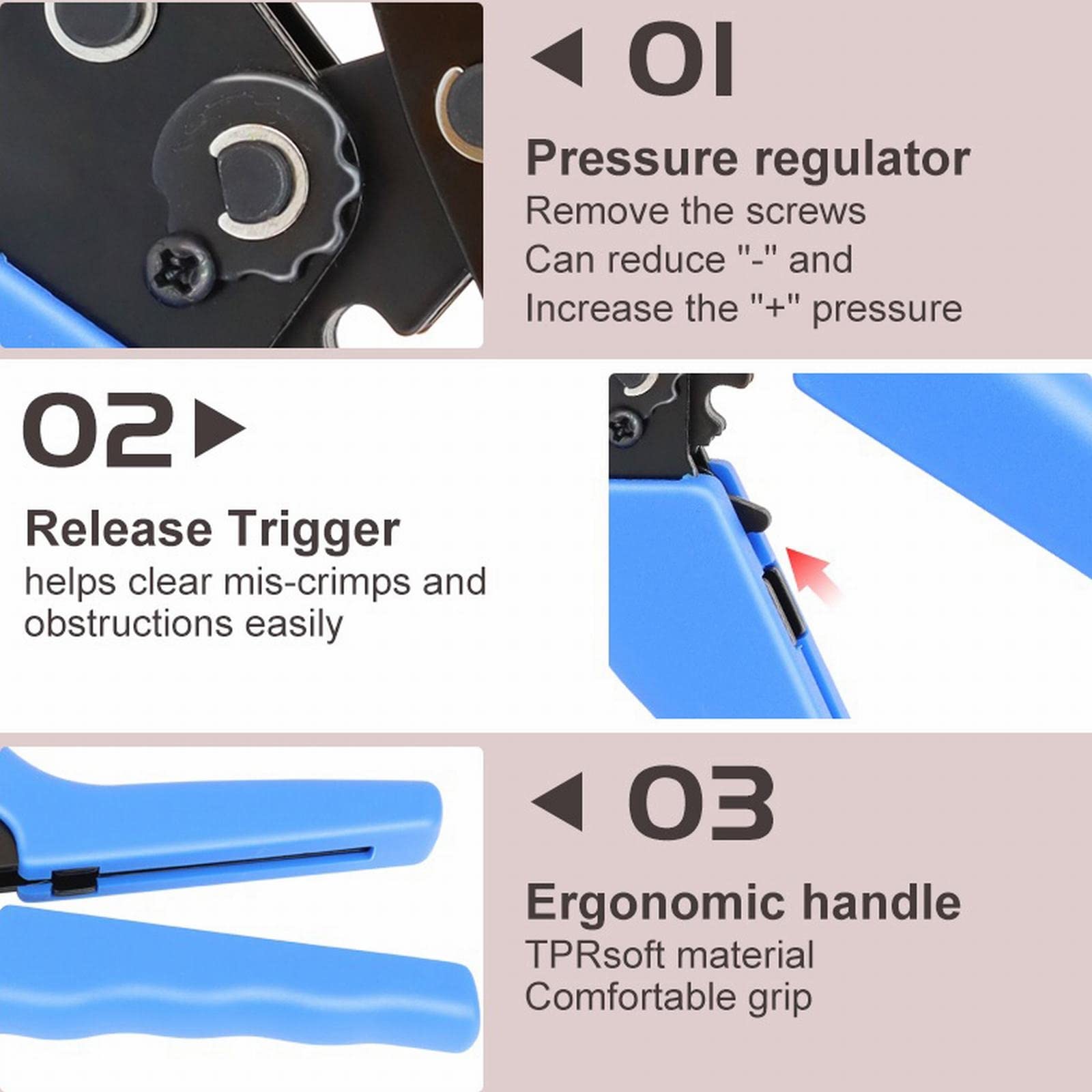 JINGYAN Szczypce Crimping Pliers Terminals Car Connector Wire Electrician Tools Set