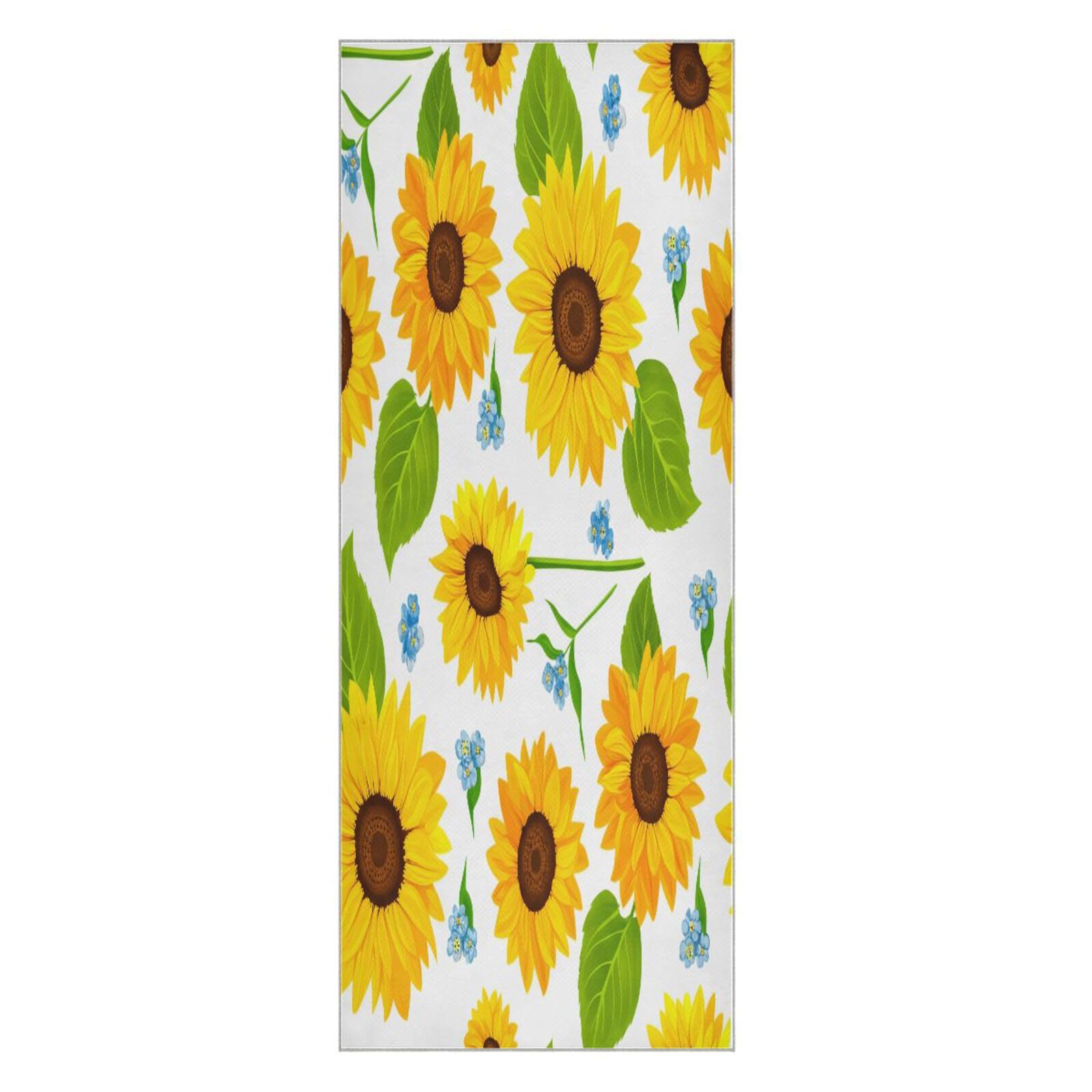BURSTDDY Sunflowers Hot Yoga Towel Absorbent Non Slip Yoga Mat Towel
